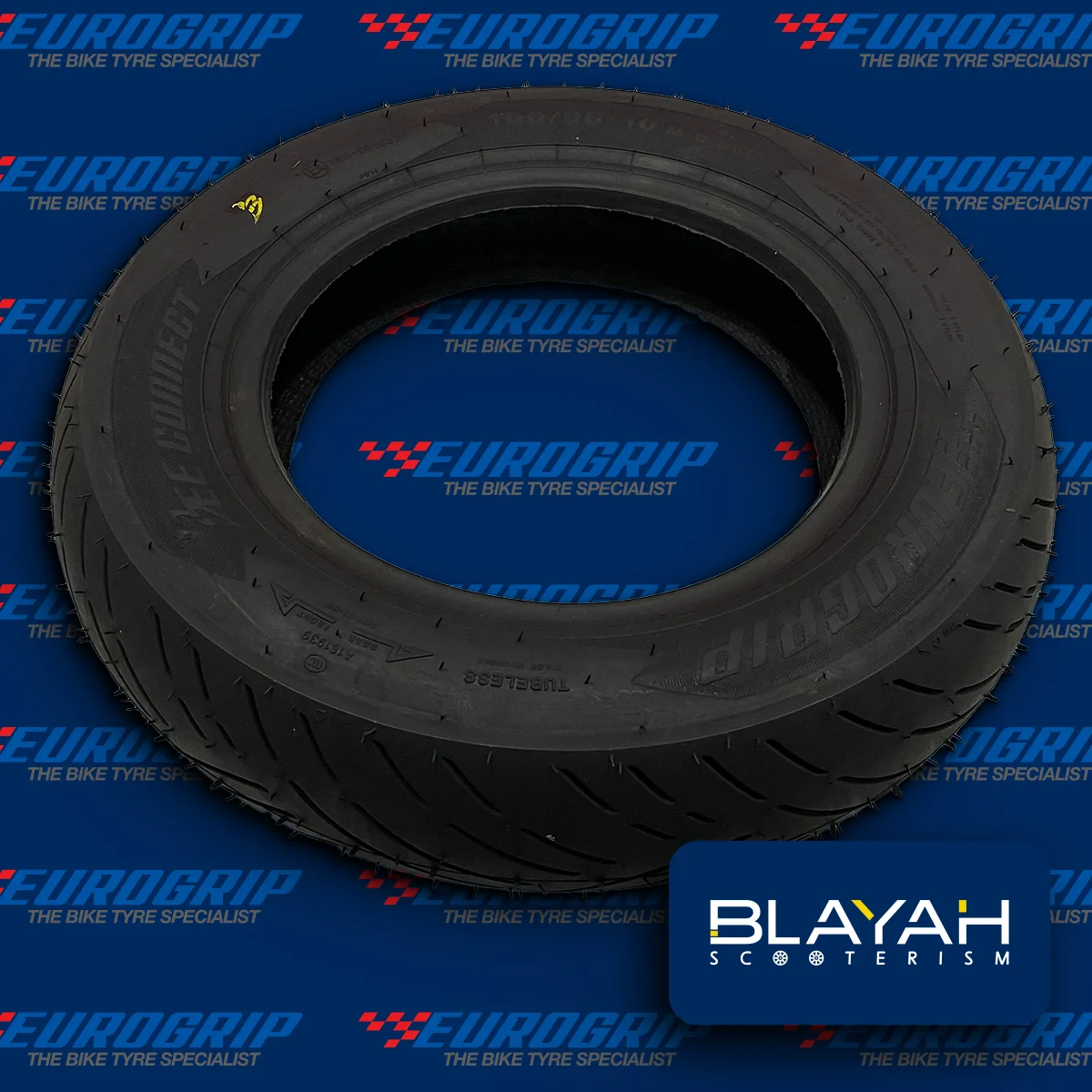 Pneu 100/90-10 Tubeless EUROGRIP🇪🇺 (PN1009010T56E)