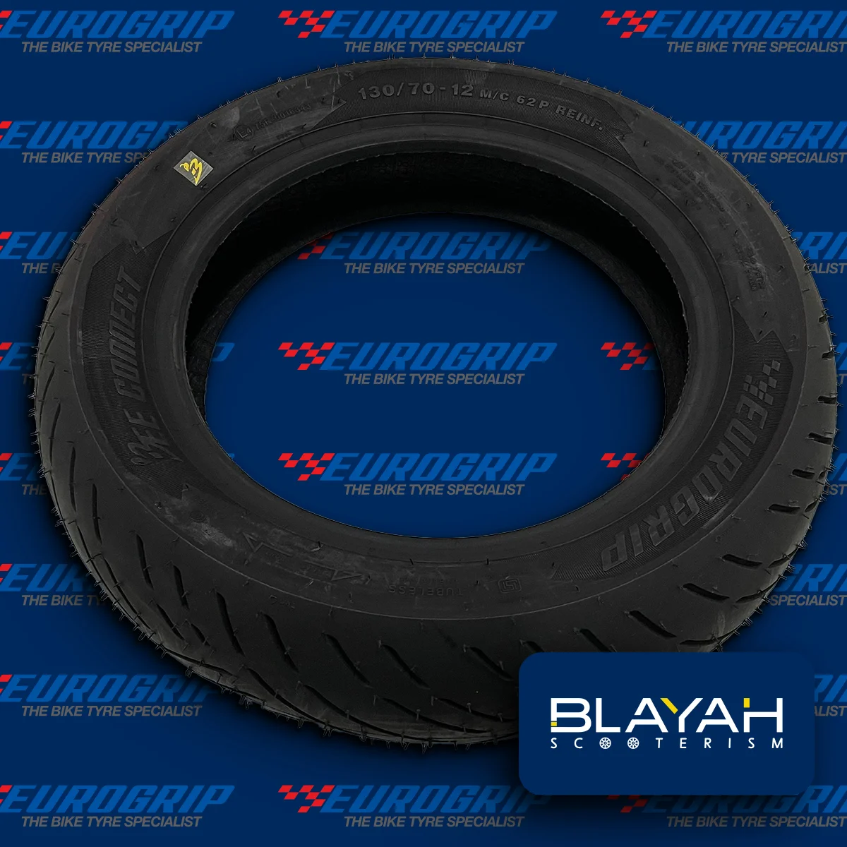 Pneu 130/70-12 Tubeless EUROGRIP🇪🇺 (PN1307012T62E)