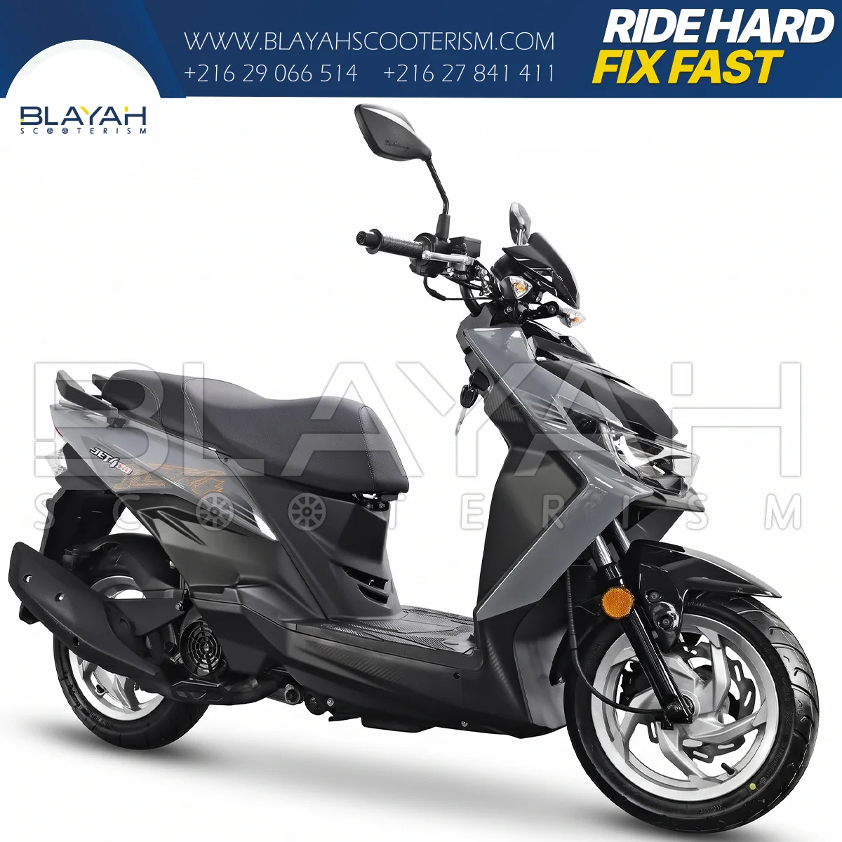 SYM JET 4 RX 125CC GREY - Sym by Mega cycle - Pièce Scooter Tunisie