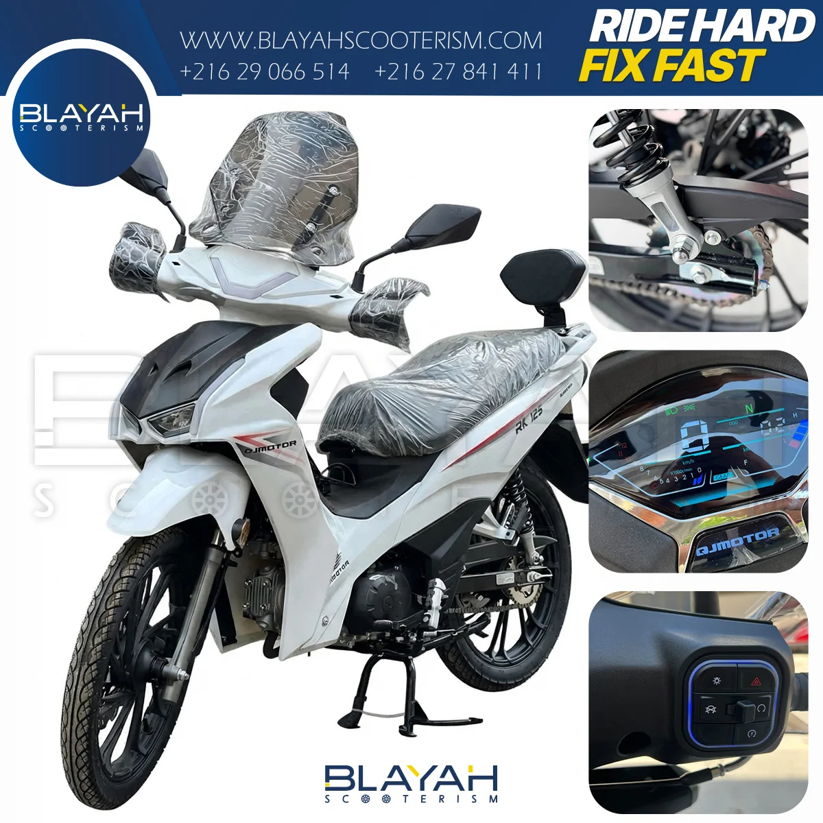 QJ RK-125 - QJMOTORS - Pièce Scooter Tunisie